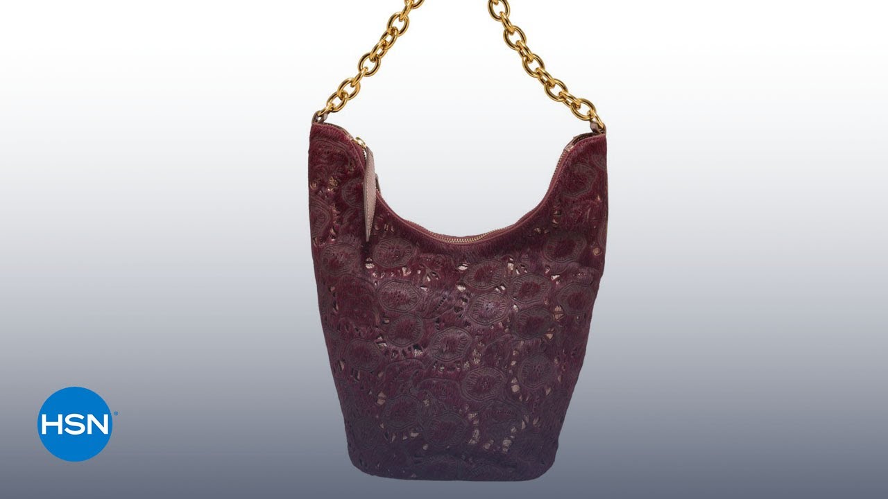 Sharif Legacy Laser-cut Haircalf Leather Hobo Bag | HSN