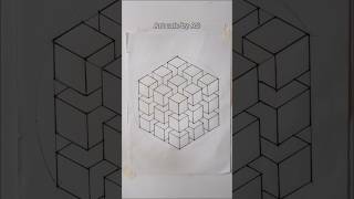 3d drawing #drawing #geometricalchart #geometricalpattern #shorts #trendingshorts #pattern #3d #cube