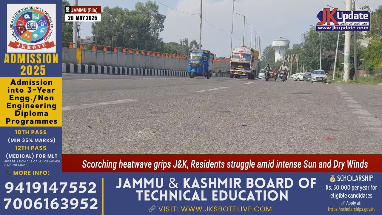 Scorching heatwave grips J&K, Residents struggle amid intense Sun and Dry Winds