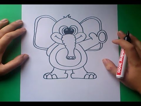 Como dibujar un elefante paso a paso 2 | How to draw an elephant 2