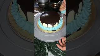 simple sober pretty chocolate cake decoration trending viral shortvideo shorts viralvideo vlog