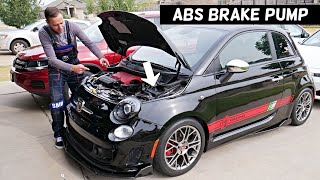 FIAT 500 ABS BRAKE PUMP LOCATION REPLACEMENT EXPLAINED, FIAT 500 ABARTH