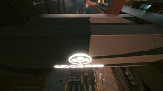 Cyberpunk 2077 exploring behind the north Arasaka waterfront buildings