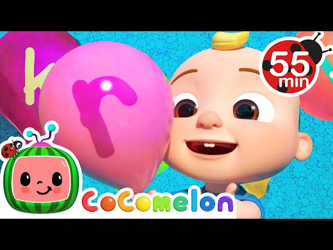 ABC Song With Balloons 55 MIN Of CoComelon CoComelon Nursery Rhymes Kids Songs 