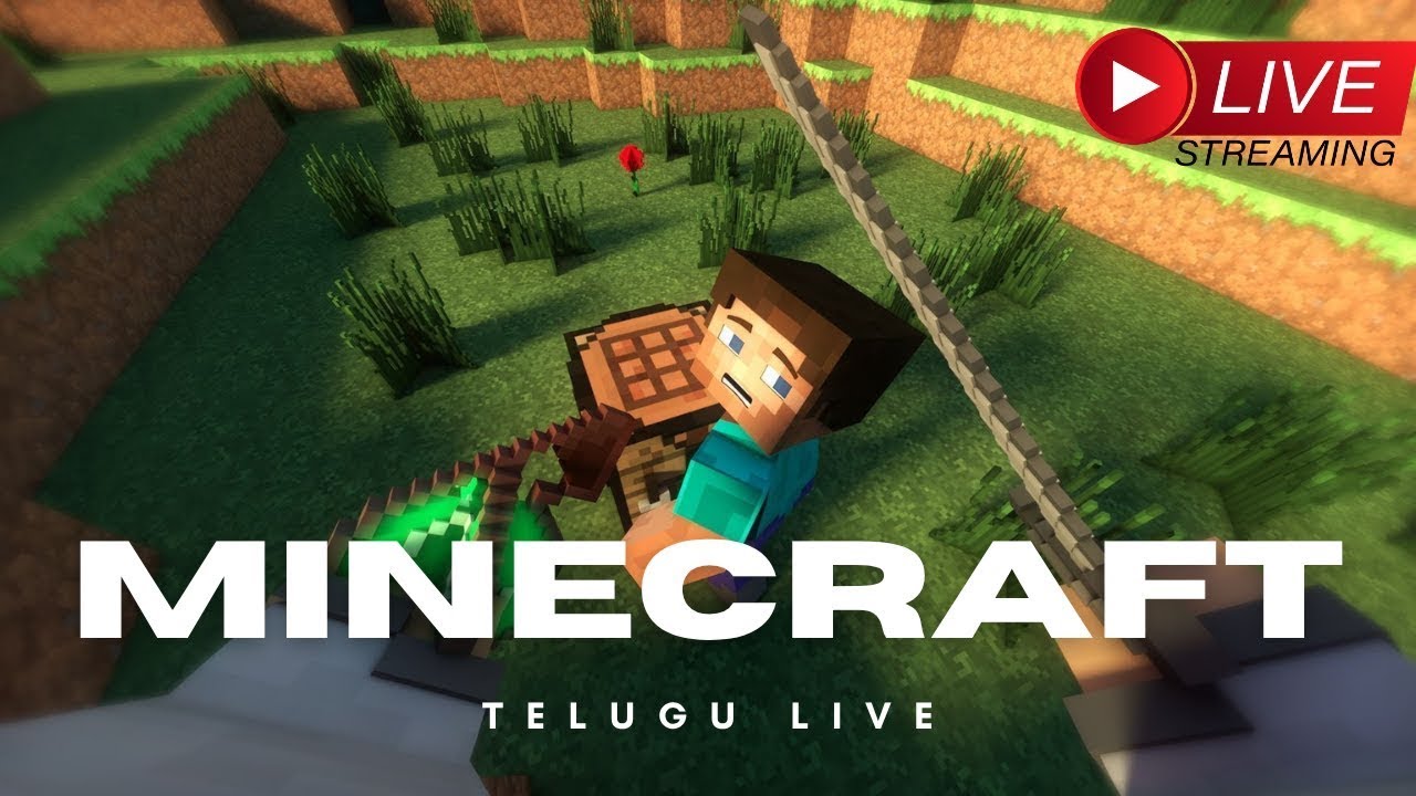 MINECRAFT IN TELUGU LIVE ANY ONE PLAY /JAVA