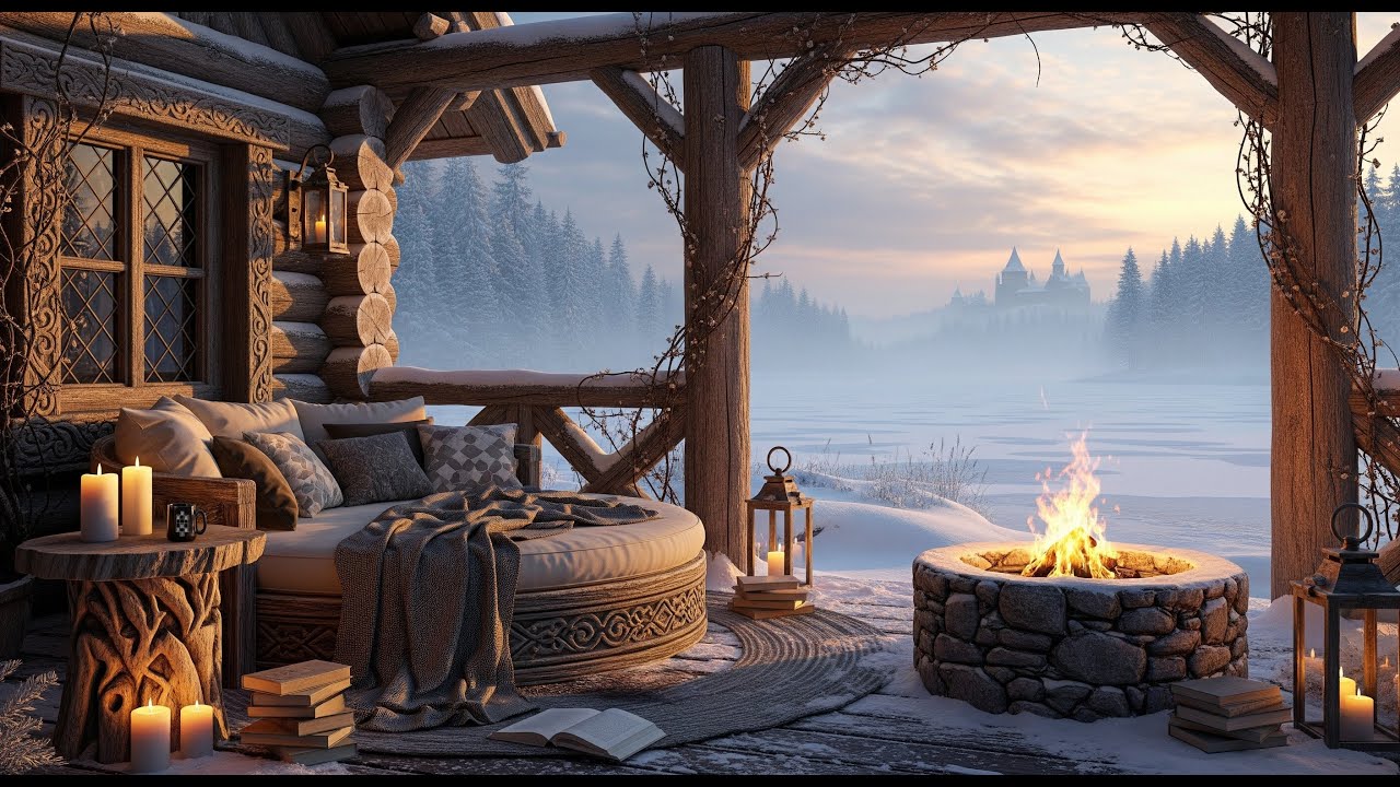 Fires of the North | Peaceful Winter Ambience for Reading & Rest