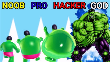 NOOB vs PRO vs HACKER vs GOD in Wobble Man Run