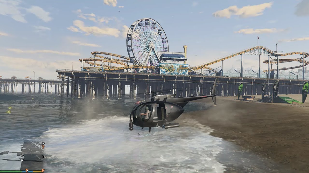 Landing Helicopter on Ferris wheel | GTA V Gameplay