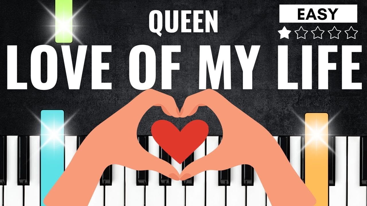 Love of My Life - Queen | EASY PIANO TUTORIAL FOR BEGINNERS - Piano Lesson Easy