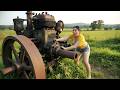 Girl’s Challenge Rebuilding an Abandoned Agricultural Machine from Scattered Parts