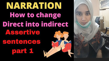 Assertive sentences part 1 || Narration || Direct and indirect || English grammar CSS PMS