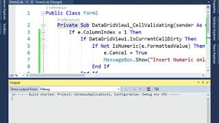 VB.Net  : How to Make a specific column only accept numeric value in datagridview