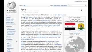 wikipedia and Syria updates