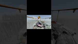 Porsche flight over the bridge #beamngphysics #beamngexperiments #beamngrao
