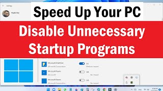 How to Disable Startup Programs in Windows 11 | How To Speedup The Laptop | Stop Startup Programs screenshot 1