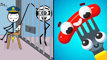 THIEF PUZZLE vs FORK N SAUSAGE — Satisfying ASMR Mobile Games Android, iOS