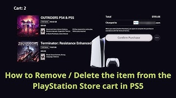 How to Remove / Delete the item from the PlayStation Store cart in PS5