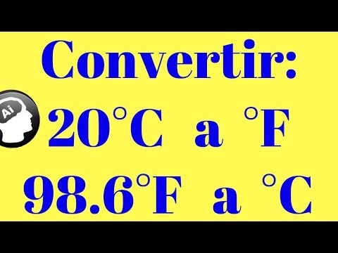 Convertir 20 grados centigrados a farenheit y 98.6 grados farenheit a centigrados