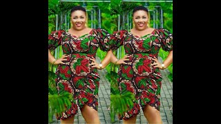 Trendy Ankara wrap/Overlap dress with Ruffles.#SewingTutorial.