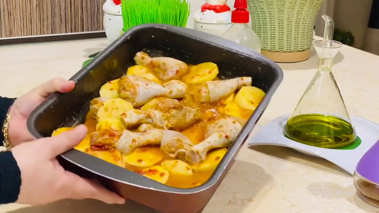 فروح مع البطاطا🧤بلفرن وصفه  صحيه  ستبهركل من تذوقها سرطراوتها وريحتها الطيبه مع دلال حناوي