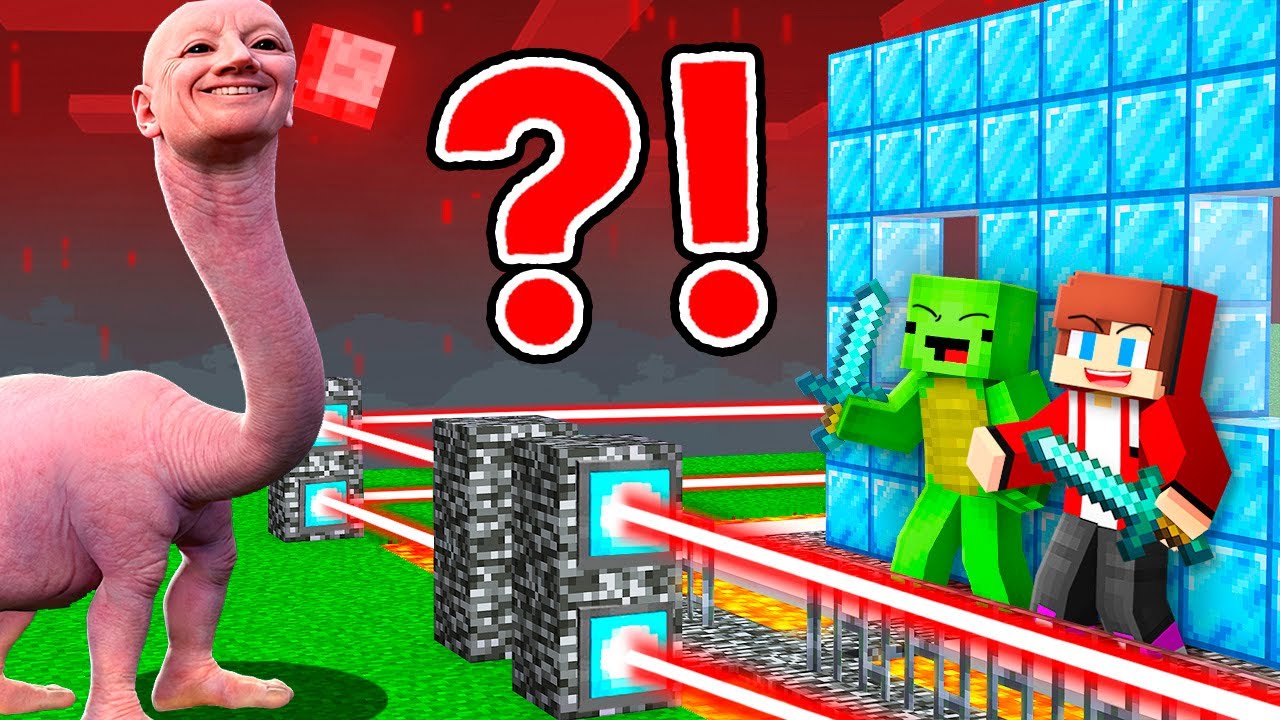 How Mikey and JJ Hiding from Tolosofobia Monster in Minecraft ?! - Maizen