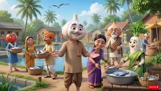 One Honest Decision Changed Everything!|vegetable story animated sabji story#VillageStory#Vegetable