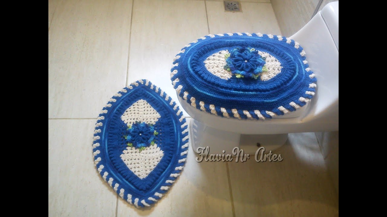 🌼Jogo de banheiro losango - tampa do vaso