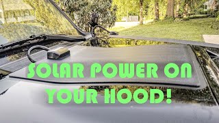 LENSUN SOLAR 60 WATT HOOD-MOUNTED SOLAR PANEL INSTALL & FIRST IMPRESSIONS | 5th Gen Toyota 4Runner