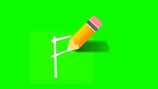 pencil F animation green screen