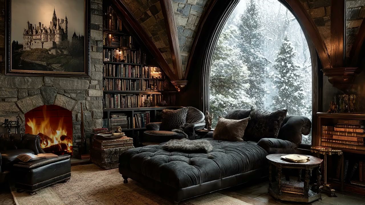 Neon Reflections in Snow | Relaxing Piano Music for Cold Evenings in a High Rise Above the City