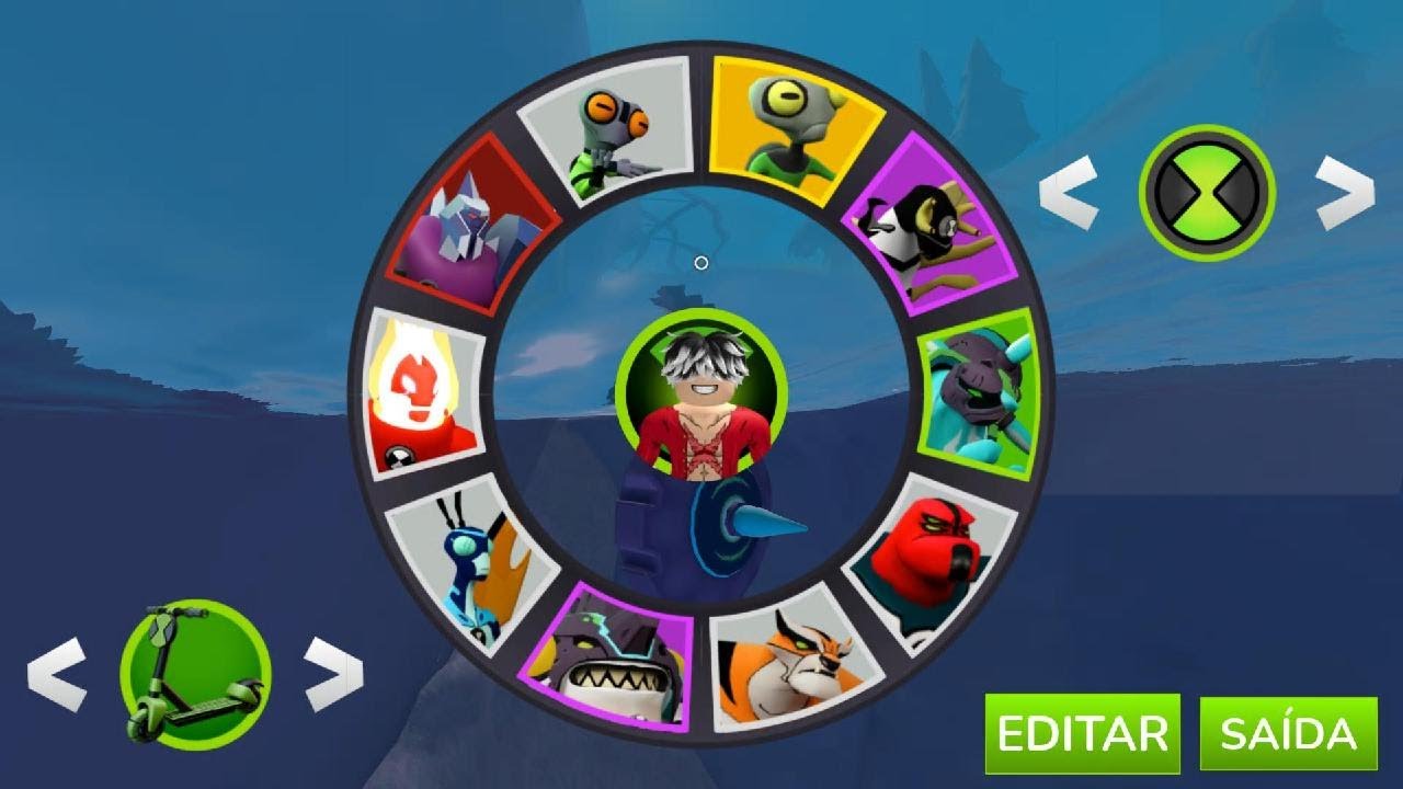 Jogando Ben 10 no Roblox