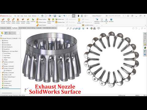 SolidWorks Surface Exercise-Exhaust Nozzle Modeling