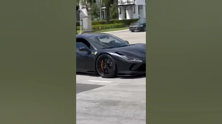Satin Black Ferrari F8 Tributo || Insane #shorts #viral #trending