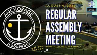 Assembly Regular - August 4, 2026 - 2026-08-04 17:00:00