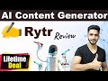 Rytr Review 2021 (हिन्दी) 🔥 - AI Content Generator Lifetime Deal