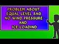 PROBLEM ABOUT EQUAL LEVEL SAG NO WIND PRESSURE AND ICE LOADIND