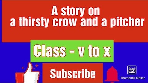 A story on a thirsty crow and a pitcher