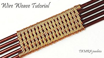 Wire Weaving / Wrapping Tutorial for beginners with 5 Base wires,  wire weave patterns | How to make