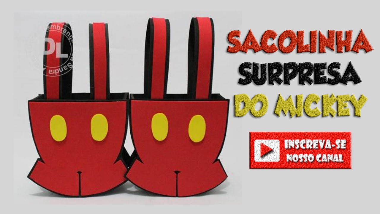 DIY sacolinha surpresa  do Mickey em EVA