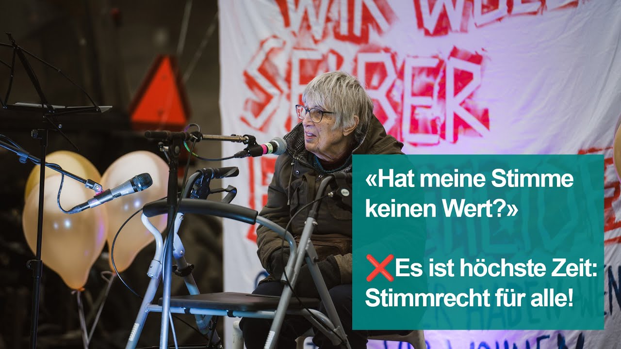 "Hat meine Stimme keinen Wert?" Es ist höchste Zeit: Stimmrecht für alle!