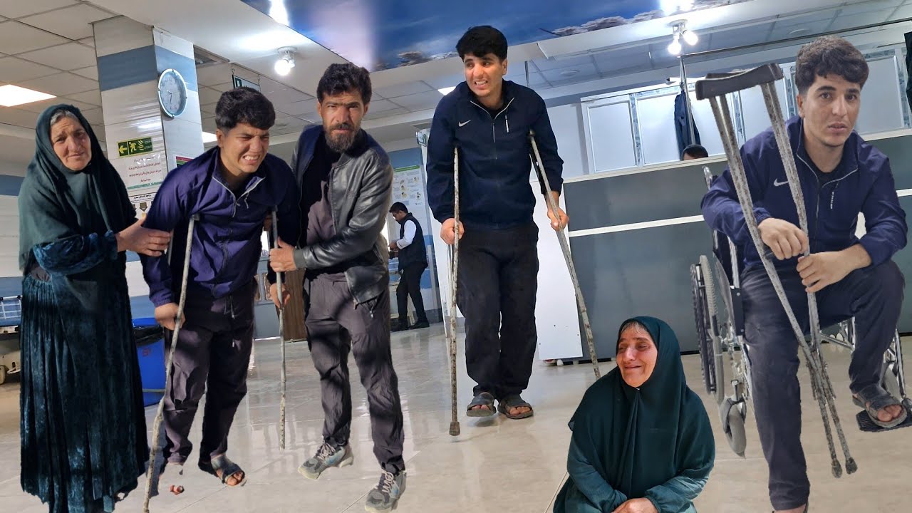  Hossain's Leg Injury After Falling from a Ladder: Family's Concern and Hospital Visit😭