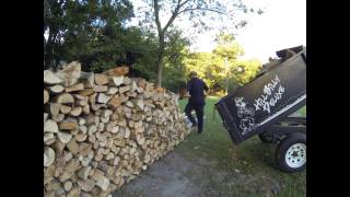 Restacking Firewood In Fast Forward