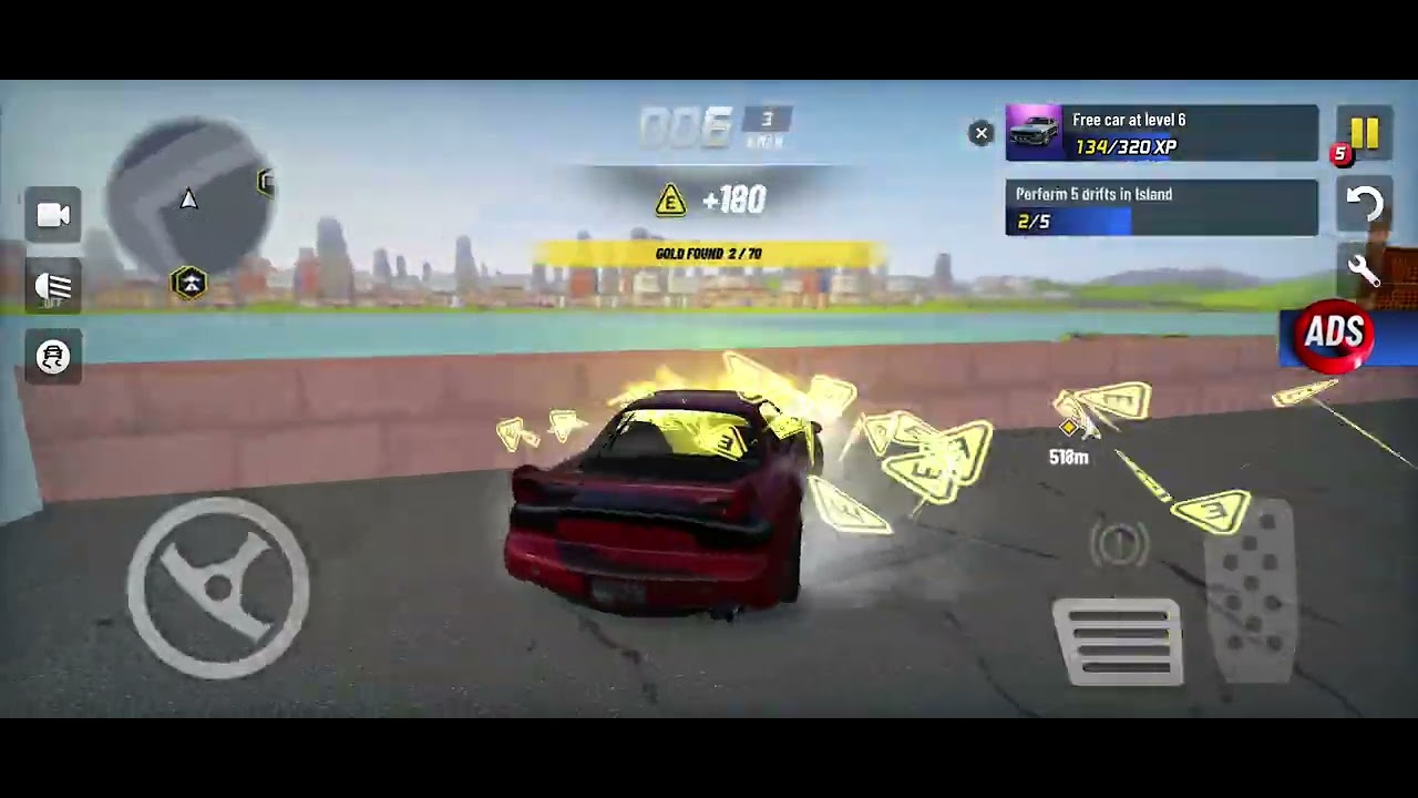 Porsche flying in the water car gameplay 