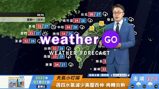 2022/07/31 低壓帶接近影響  週一至週三全台有雨