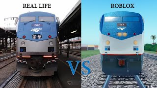 Amtrak Pacific Surfliner Roblox vs Real Life  Part 1