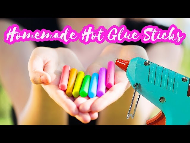 DIY Colorful Hot Glue Sticks Tutorial, How to make your own hot glue sticks