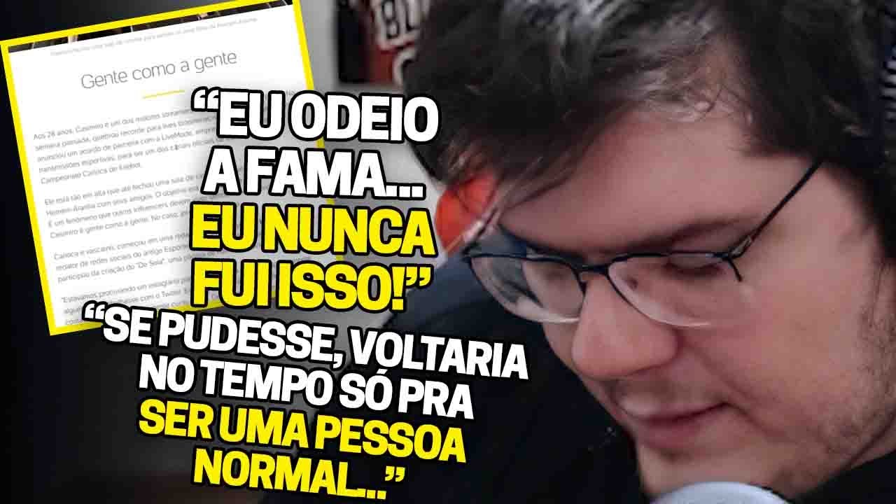 CASIMIRO DESABAFA SOBRE SUA FAMA E LÊ MATÉRIA SOBRE ELE NO UOL | Cortes do Casimito