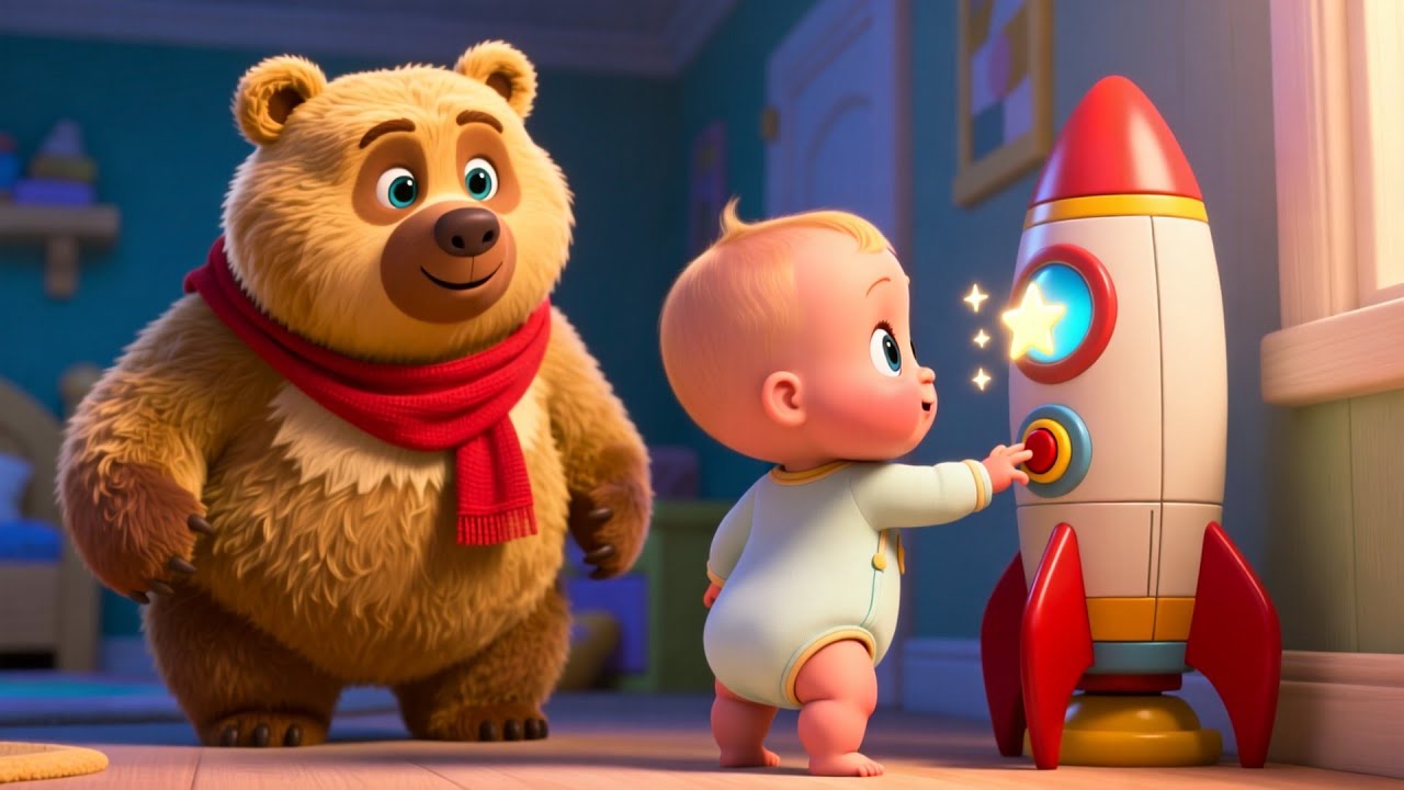 Beep Beep Bear Rocket Ride 🐻🚀 | Fun Space, Colors & Adventure for Toddlers & Kids 🌈