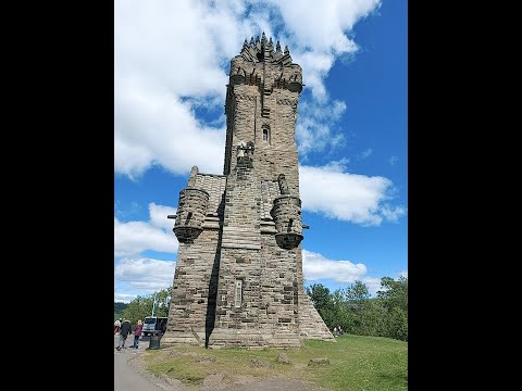 The National Wallace Monument and Abbey Craig - Stirling, Scotland - May 2022 - 4K