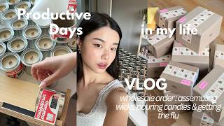 $7000 WHOLESALE order 📦 🕯️ prepping & pouring 200 candles in one week | small business diaries